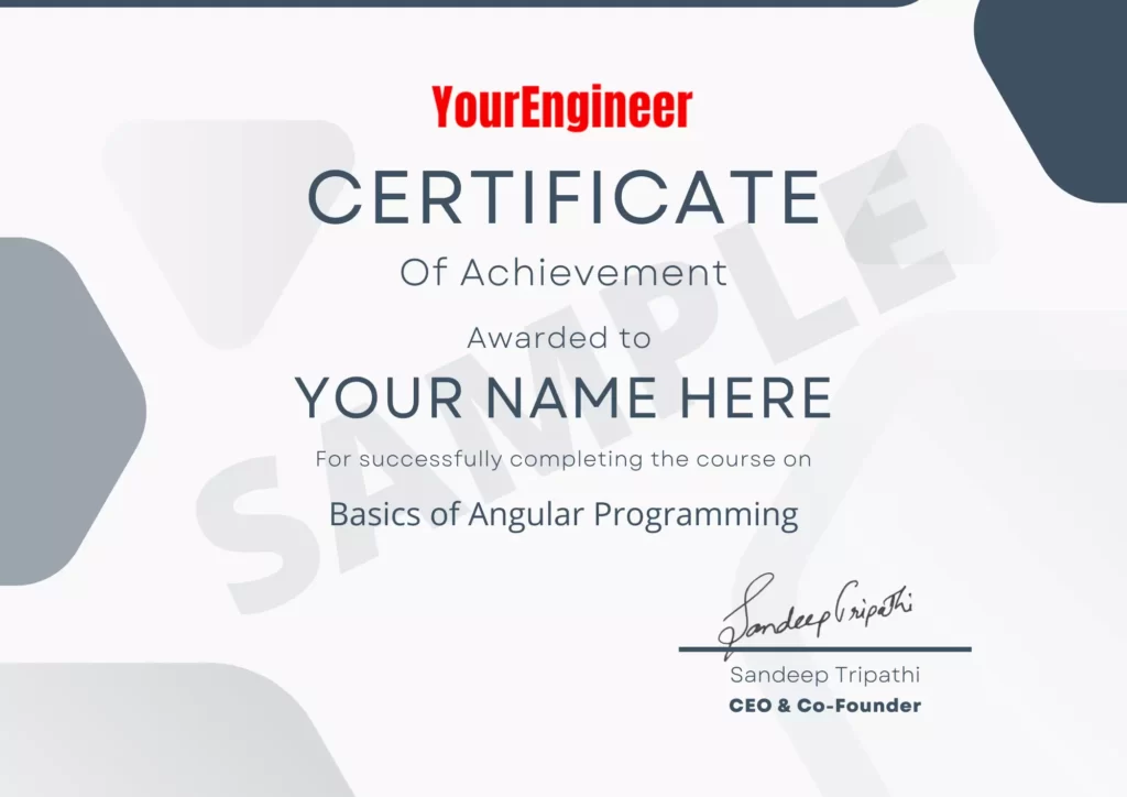 Basic Angular Certificate